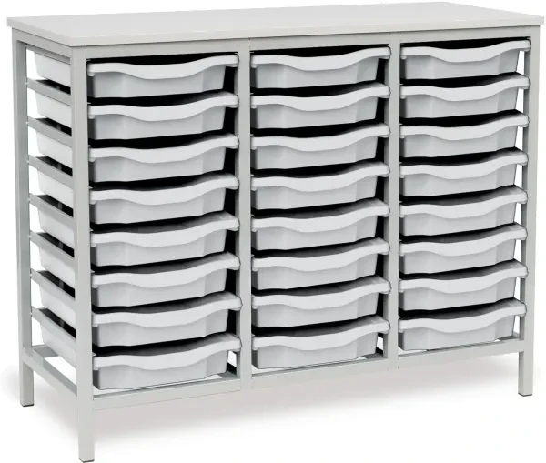 Monarch 24 Shallow Tray Unit - Light Grey