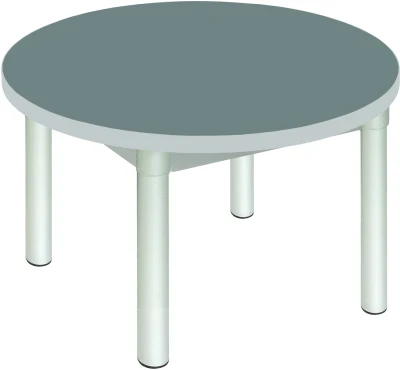 Gopak Enviro Silver Frame Coffee Table - Round 600mm Diameter