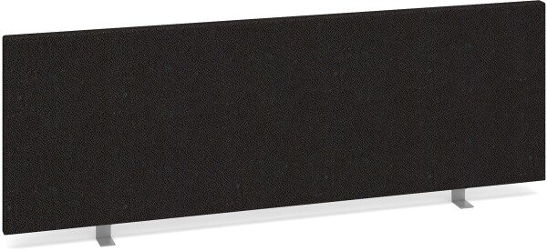 Dams Desk Mounted Straight Fabric Screen 1200 x 400mm - Charcoal