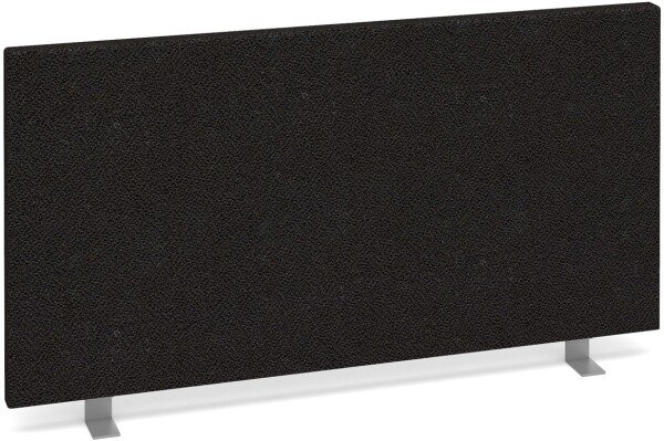 Dams Desk Mounted Straight Fabric Screen 800 x 400mm - Charcoal