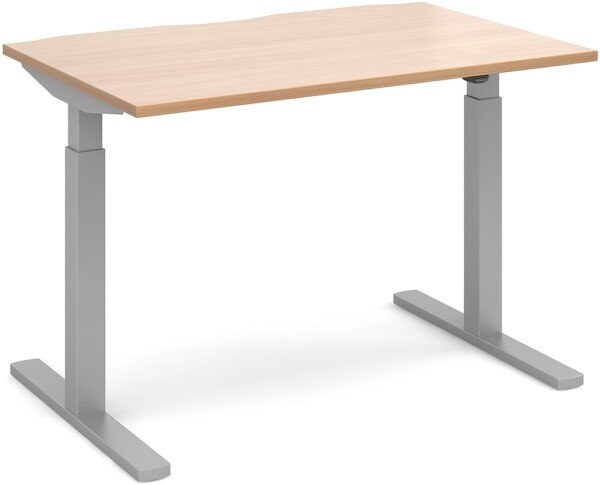 Dams Elev8 Mono Height Adjustable Single Desk - (w) 1400mm x (d) 800mm - Beech