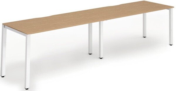Dynamic Evolve Plus Bench Desk, Pod of 2, Single Row - (w) 2400mm x (d) 800mm