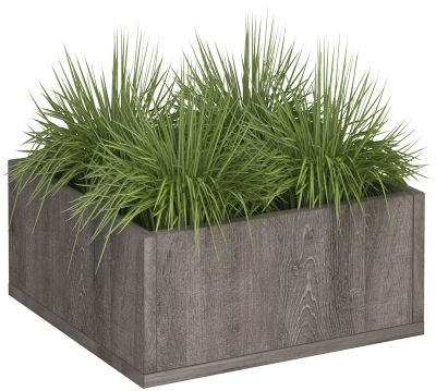 Gentoo Flux Modular Storage Single Wooden Planter Box With Plants
