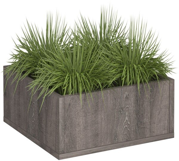 Gentoo Flux Modular Storage Single Wooden Planter Box With Plants