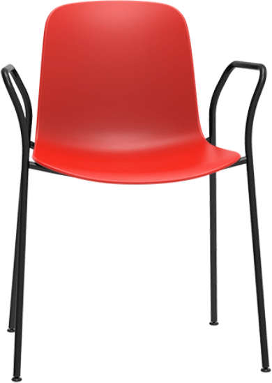 Origin FLUX 4 Leg Classroom Chair with Arms - Coral Red