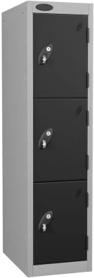 Probe Low Single Three Door Steel Lockers - 1210 x 305 x 305mm