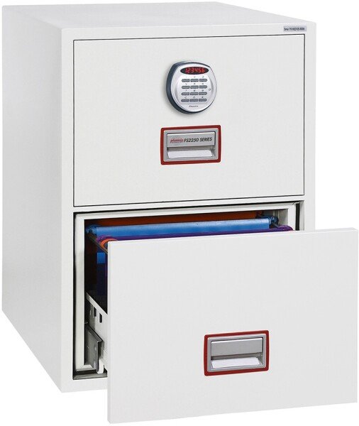 Phoenix Safe FS2252E World Class Vertical Fire File - 2 Drawer Cabinet with Electronic Lock