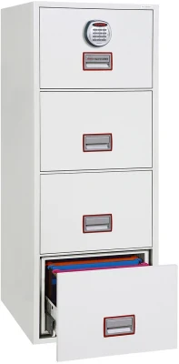 Phoenix Safe FS2274E World Class Vertical Fire File Extra Deep with Electronic Lock - 4 Drawer