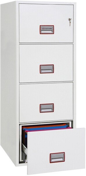 Phoenix Safe FS2254K World Class Vertical Fire File - 4 Drawer Cabinet with Key Lock