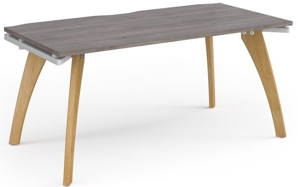 Dams Fuze Single Desk - 1600 x 800mm - Grey Oak