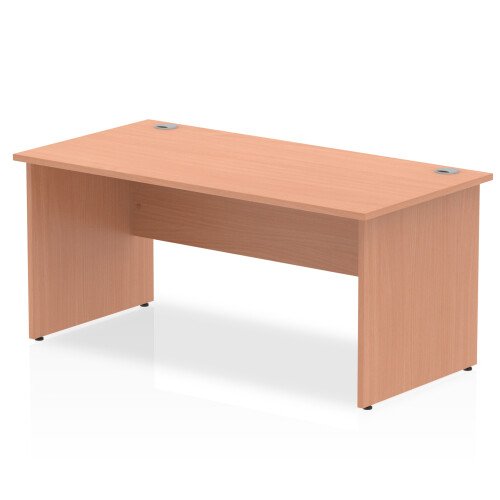 Dynamic Impulse Rectangular Desk with Panel End Legs - (w) 1800mm x (d) 600mm - Beech