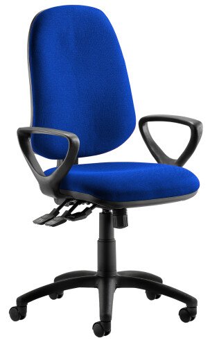 Dynamic Eclipse Plus XL Chair with Loop Fixed Arms - Blue