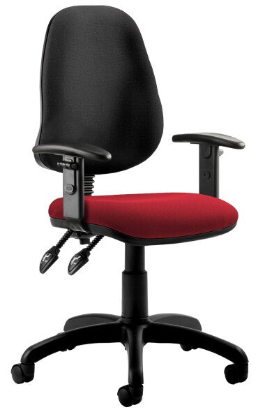 Dynamic Eclipse Plus 2 Bespoke Set Operator Chair with Adjustable Arms - Camira Phoenix Belize
