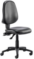 Dynamic Eclipse Plus 2 Black Vinyl Operator Chair Without Arms