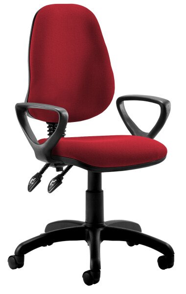Dynamic Eclipse 2 Chair Bespoke Fabric with Fixed Arms - Camira Phoenix Belize