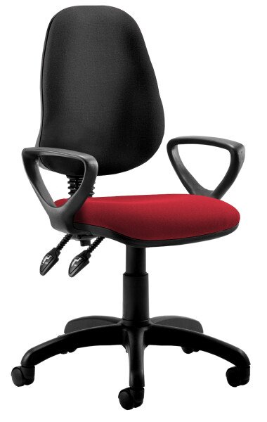 Dynamic Eclipse Plus 2 Bespoke Set Operator Chair with Fixed Arms - Camira Phoenix Belize