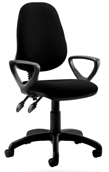 Dynamic Eclipse Plus 2 Chair with Fixed Arms - Black