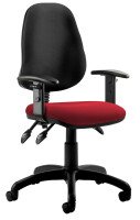 Dynamic Eclipse Plus 3 Lever Black Back Operator Chair Bespoke Seat with Height Adjustable Arms
