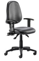 Dynamic Eclipse Plus 3 Operator Chair With Height Adjustable Arms - Black Vinyl