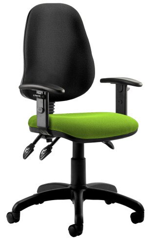 Dynamic Eclipse Plus 3 Lever Black Back Operator Chair Bespoke Seat with Loop Arms