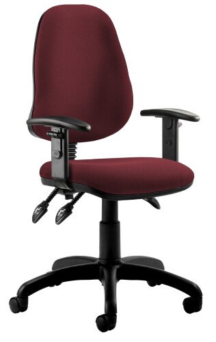 Dynamic Eclipse Plus 3 Lever Operator Bespoke Fabric Chair with Height Adjustable Arms