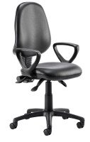 Dynamic Eclipse Plus 3 Operator Chair With Loop Arms - Black Vinyl