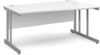 Dams Momento Wave Desk with Twin Cantilever Legs - (w) 1400mm x (d) 800-990mm