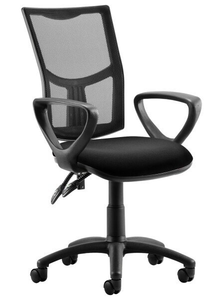 Dynamic Eclipse Plus 2 Mesh Chair with Loop Arms - Black