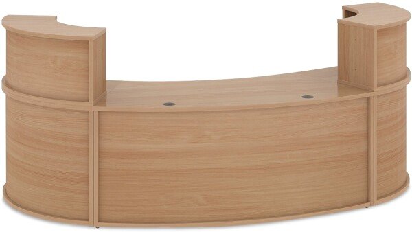 Gentoo Large Curved Complete Reception Unit - Beech