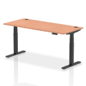 Dynamic Air Rectangular Height Adjustable Desk with Cable Ports - 1800mm x 800mm