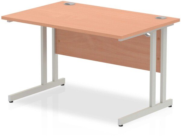 Dynamic Impulse Rectangular Desk with Twin Cantilever Legs - 1200mm x 800mm - Beech