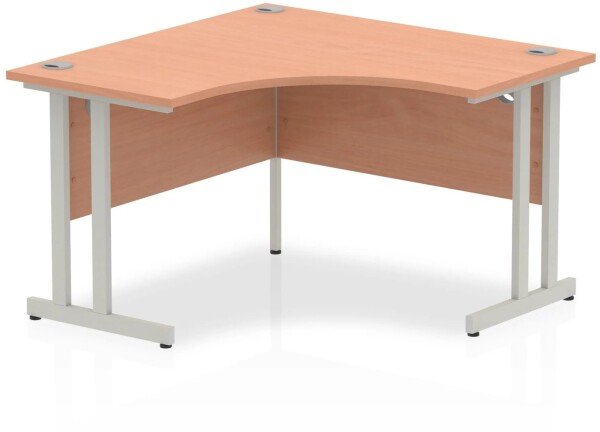 Dynamic Impulse Corner Desk with Twin Cantilever Legs - 1200 x 1200mm - Beech