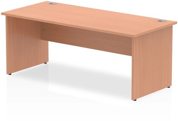 Dynamic Impulse Rectangular Desk with Panel End Legs - 1800mm x 600mm - Beech