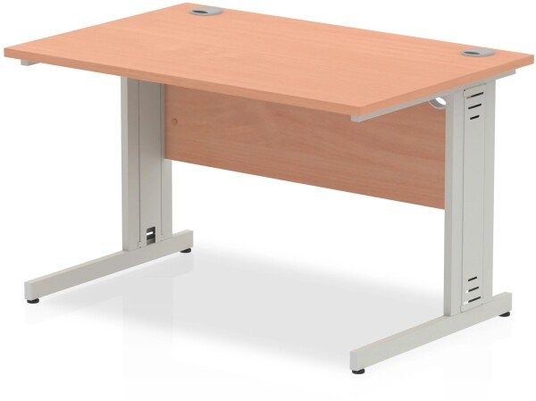 Dynamic Impulse Rectangular Desk with Cable Managed Legs - 1200mm x 800mm - Beech