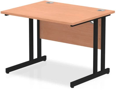 Dynamic Impulse Rectangular Desk with Twin Cantilever Legs - 1000mm x 800mm