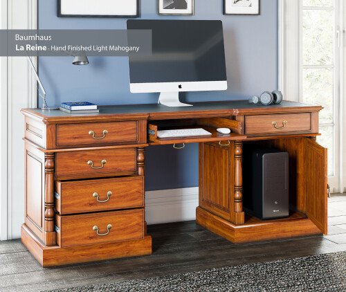 La Reine Twin Pedestal Computer Desk