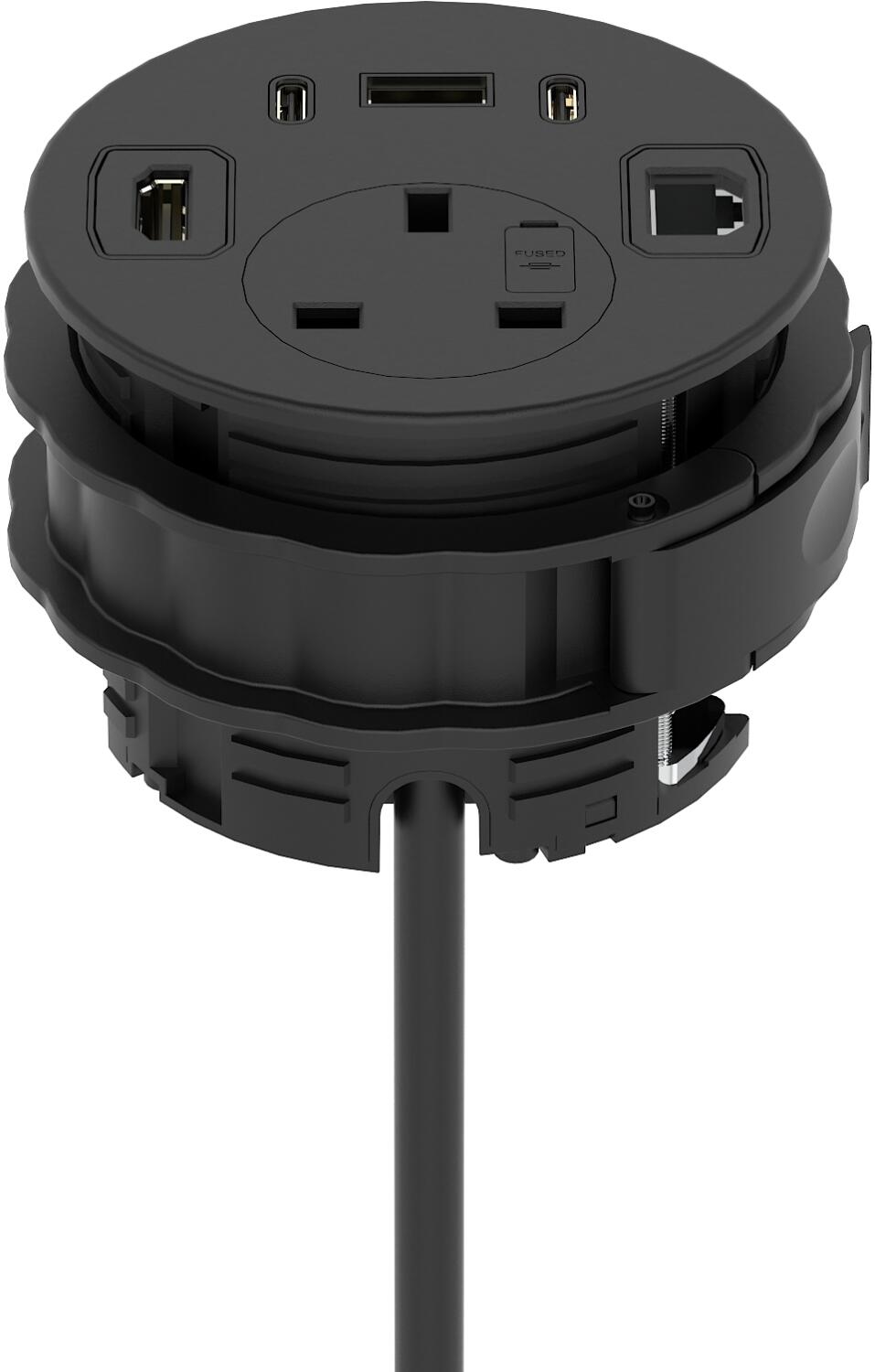 Dynamic Volta Round 80mm Power Unit Module - Office Furniture Direct