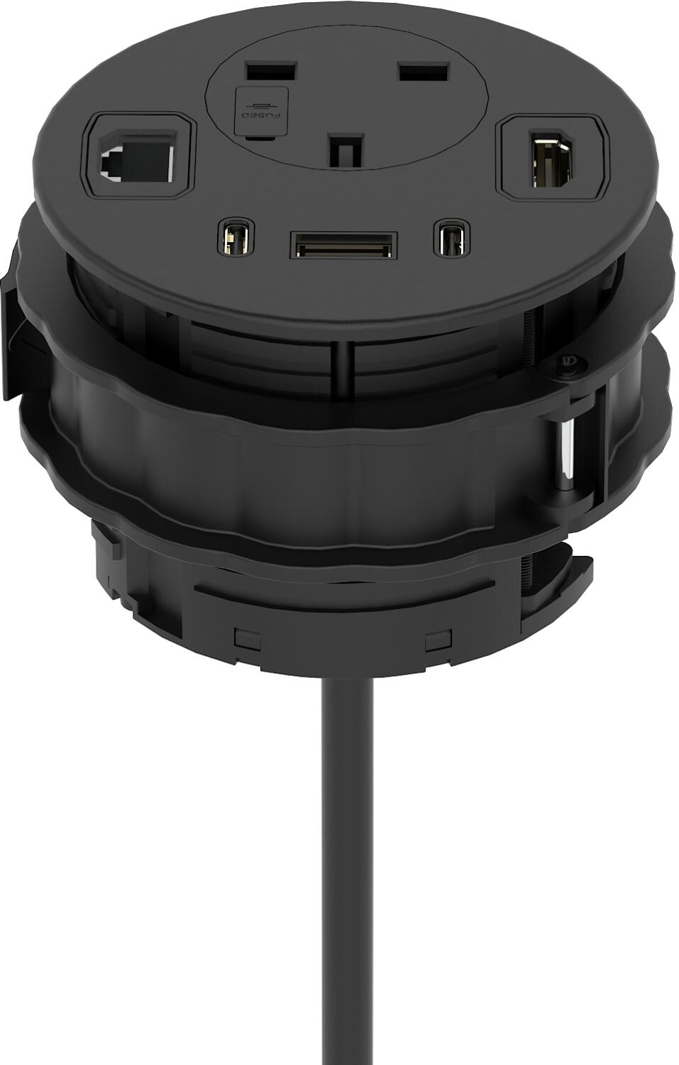 Dynamic Volta Round 80mm Power Unit Module - Office Furniture Direct