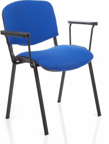 Dynamic Black Frame ISO Poly Chair With Fixed Arms (Min Qty 4)
