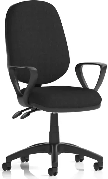 Dynamic Eclipse Plus 2 Chair with Fixed Arms - Black