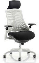 Dynamic Flex White Frame Chair with Headrest