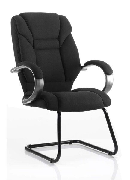 Dynamic Galloway Fabric Cantilever Chair - Black