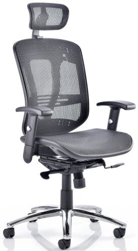 Dynamic Mirage Mesh Chair With Headrest