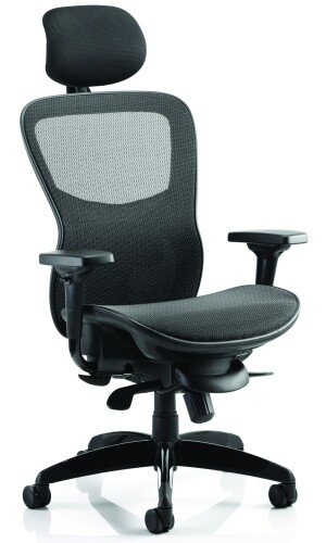 Dynamic Stealth Shadow Ergo Posture Mesh Seat and Back Chair with Arms & Headrest