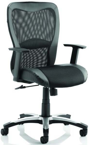 Dynamic Victor Bonded Leather Operator Chair - Black