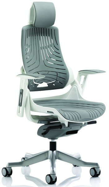 Dynamic Zure Elastomer Chair with Headrest - Elastomer Grey