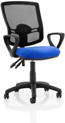 Dynamic Eclipse Plus 2 Lever Mesh Back Operator Chair with Fixed Arms