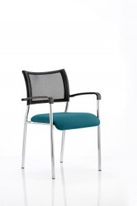 Dynamic Brunswick Bespoke Fabric Seat Chair with Chrome Frame and Armrests