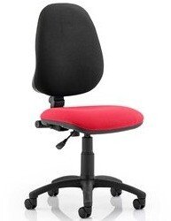 Dynamic Eclipse Plus 1 Lever Operator Black Back Chair With Bespoke Fabric Seat