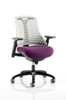 Dynamic Flex Black Frame White Back Bespoke Seat Chair